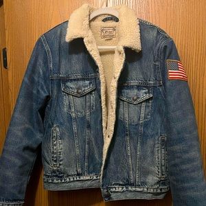 Fleece-lined denim jacket by polo Ralph Lauren